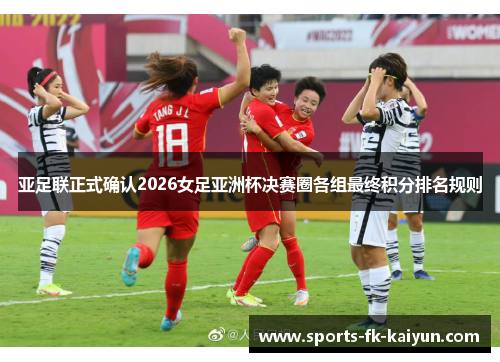 亚足联正式确认2026女足亚洲杯决赛圈各组最终积分排名规则